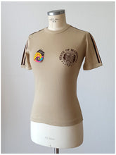 Load image into Gallery viewer, 1960s 1970s - JUMARI, Spain - Deadstock Brown Cotton T-Shirt - Sz 36/38
