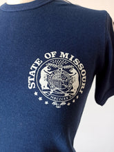 Load image into Gallery viewer, 1960s 1970s - JUMARI, Spain - Deadstock Navy Cotton T-Shirt - Sz 40/42
