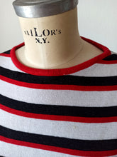 Load image into Gallery viewer, 1960s - SUBLYM, Spain - Deadstock Red Striped Top - Sz 5
