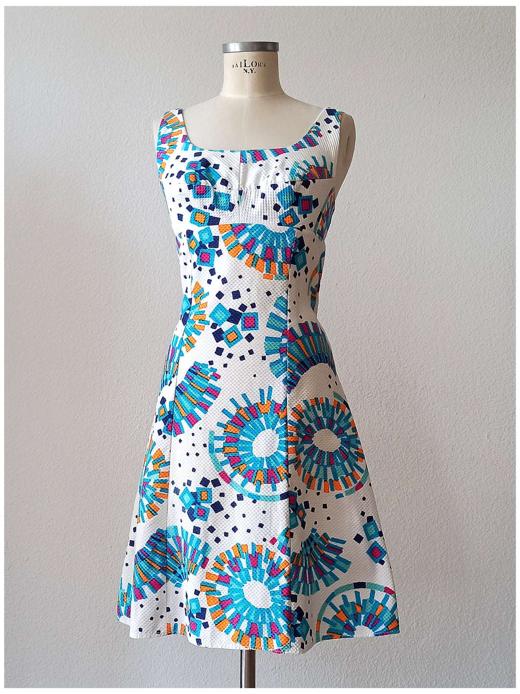 1960s - Stunning Waffle Cotton Dress - W30 (76cm)