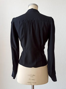 1940s - Precious Floral Baskets Embroidery Blouse - W30 (76cm)