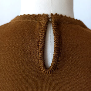 1950s 1960s - VICENTE, Spain - Deadstock Brown Twin Set - Sz 4