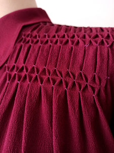 1940s - Stunning Honeycomb Puff Sleeves Blouse - W36 (92cm)