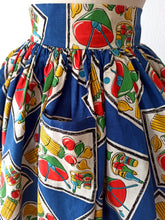 Charger l&#39;image dans la galerie, 1950s - Stunning Novelty Asparagus Print Cotton Skirt - W28.5 (72cm)
