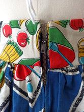 Charger l&#39;image dans la galerie, 1950s - Stunning Novelty Asparagus Print Cotton Skirt - W28.5 (72cm)
