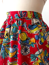 Cargar imagen en el visor de la galería, 1950s - Fabulous Summer Novelty Wrap Skirt - One size!

