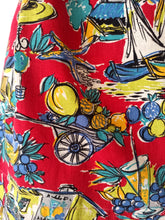 Cargar imagen en el visor de la galería, 1950s - Fabulous Summer Novelty Wrap Skirt - One size!
