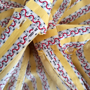1940s 1950s - Fabulous French Cotton Blouse - Sz 44