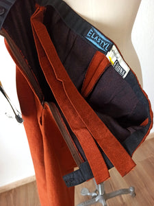 1960s - ERDNA, France - Deadstock Brick Color Sport Pants - W24.5 (62cm)