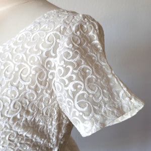 1950s - Exquisite Embroidery Chiffon Dress - W30 (76cm)