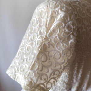 1950s - Exquisite Embroidery Chiffon Dress - W30 (76cm)