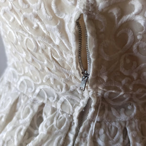 1950s - Exquisite Embroidery Chiffon Dress - W30 (76cm)