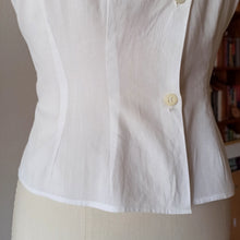 Carica l&#39;immagine nel visualizzatore di Gallery, 1940s 1950s - Precious Hand Embroidery Cotton Blouse - W33 (84cm)
