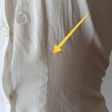 Carica l&#39;immagine nel visualizzatore di Gallery, 1940s 1950s - Precious Hand Embroidery Cotton Blouse - W33 (84cm)
