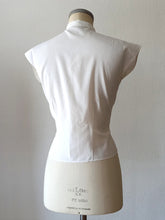 Carica l&#39;immagine nel visualizzatore di Gallery, 1940s 1950s - Precious Hand Embroidery Cotton Blouse - W33 (84cm)
