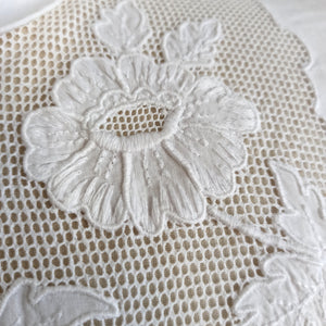 1940s 1950s - Precious Hand Embroidery Cotton Blouse - W33 (84cm)