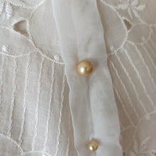Load image into Gallery viewer, 1940s 1950s - Exquisite French Embroidery Nylon Blouse - W35 (88cm)
