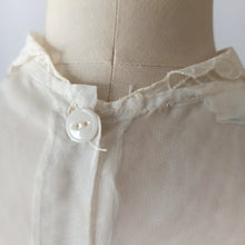 Load image into Gallery viewer, 1940s 1950s - Exquisite French Embroidery Nylon Blouse - W35 (88cm)
