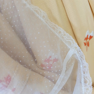 1950s - FRANCE - Spectacular Embroidery Dress - W26 (66cm)