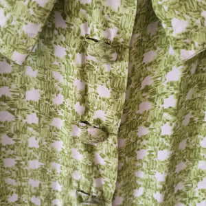 1960s - PARIS - Green Silk Dress - W30 (76cm)