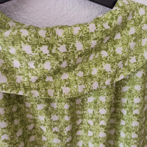 1960s - PARIS - Green Silk Dress - W30 (76cm)