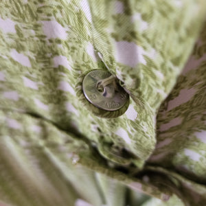 1960s - PARIS - Green Silk Dress - W30 (76cm)