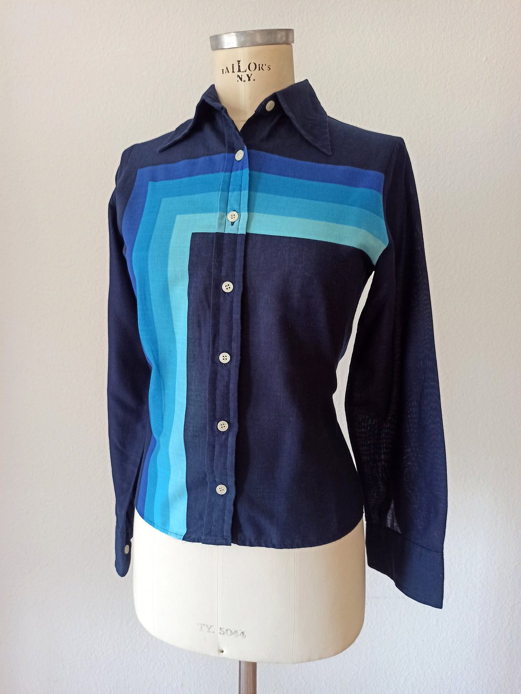 1970s - JEAN VICOMTE - Gorgeous Blouse - Sz Small