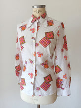 Load image into Gallery viewer, 1960s 1970s - Cute Cotton Blouse
