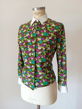 Cargar imagen en el visor de la galería, 1960s - ARNO - Floral Blouse - Sz S/M
