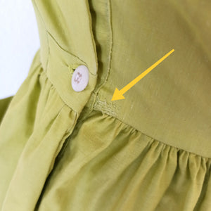 1950s 1960s - Gorgeous Arctic Lime Cotton Dress - W29 (74cm)
