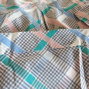 1940s 1950s - Adorable Pastel Colors Cotton Dress - W29 (74cm)