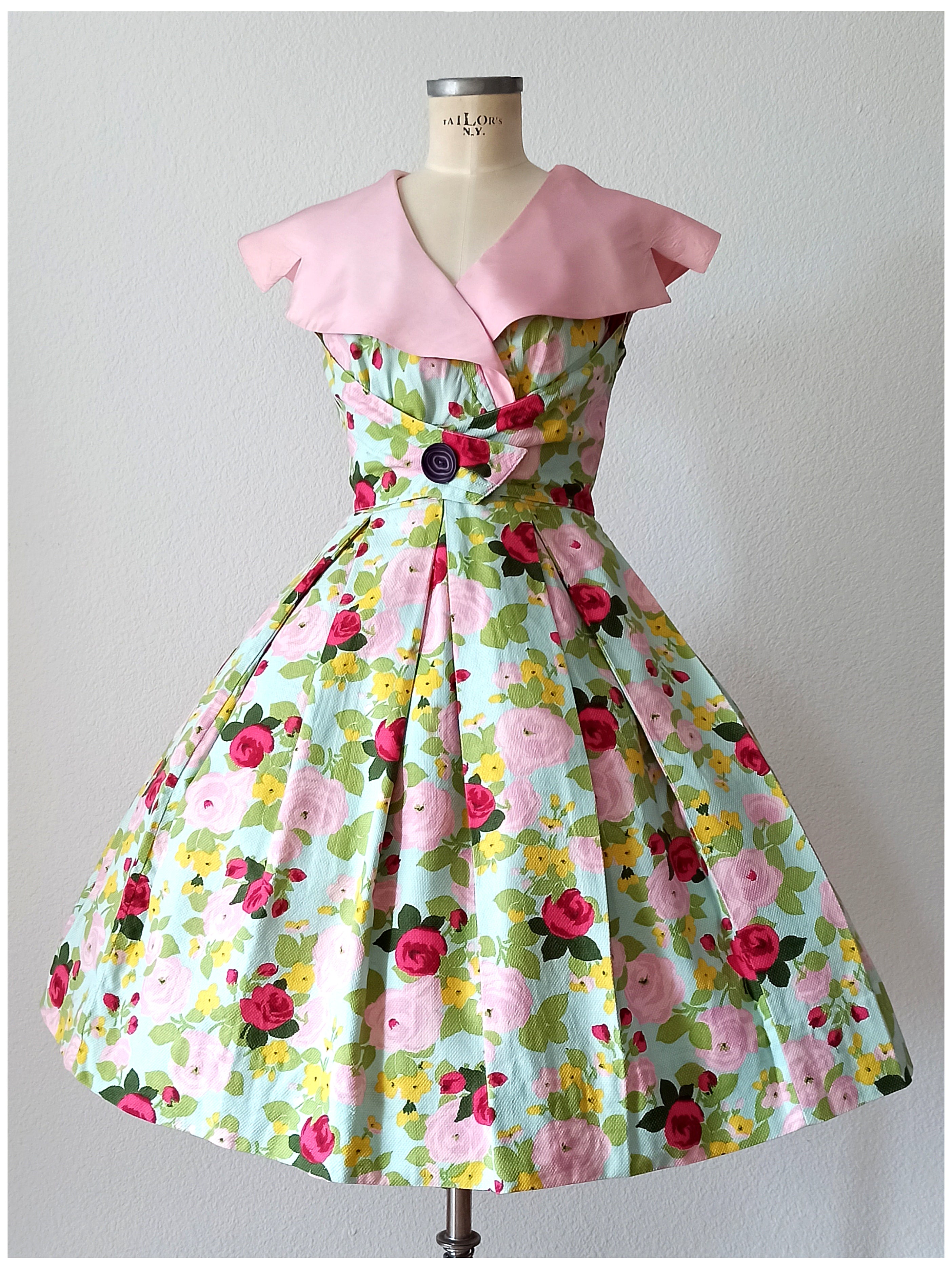 ワンピース Valletta Long Dress - vintage rose SCV002319_PAT1-1.jpg?v=1745402447