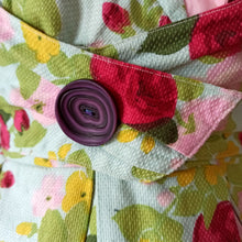 Cargar imagen en el visor de la galería, 1950s 1960s - Spectacular Roseprint Dress - W28.5 (72cm)
