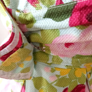 1950s 1960s - Spectacular Roseprint Dress - W28.5 (72cm)