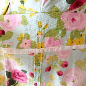 1950s 1960s - Spectacular Roseprint Dress - W28.5 (72cm)
