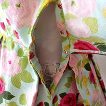 Cargar imagen en el visor de la galería, 1950s 1960s - Spectacular Roseprint Dress - W28.5 (72cm)
