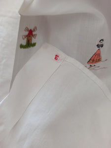 1950s - Exquisite Fuerteventura Island Embroidery Blouse - W35 (90cm)