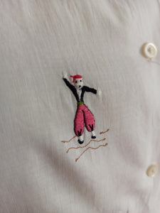 1950s - Exquisite Fuerteventura Island Embroidery Blouse - W35 (90cm)