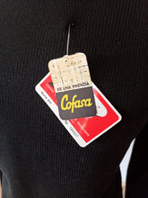 Laden Sie das Bild in den Galerie-Viewer, 1960s - DEADSTOCK - Cofasa, Spain - Black Sweater - Sz 4

