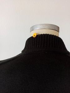 1960s - DEADSTOCK - Cofasa, Spain - Black Sweater - Sz 4