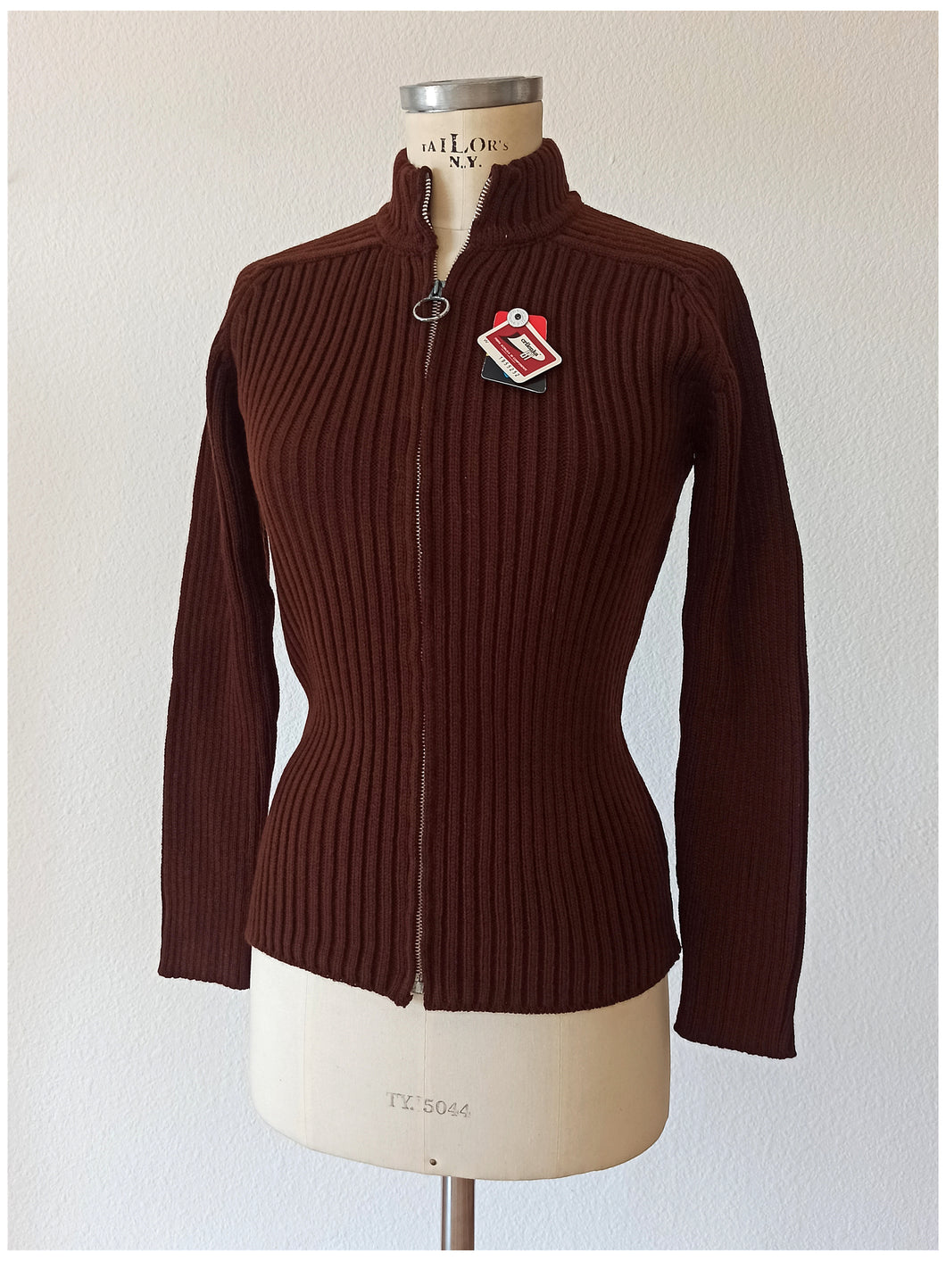 1960s - DEADSTOCK - MACAP, Spain - Brown Zipper Jacket
