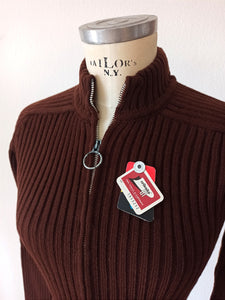 1960s - DEADSTOCK - MACAP, Spain - Brown Zipper Jacket