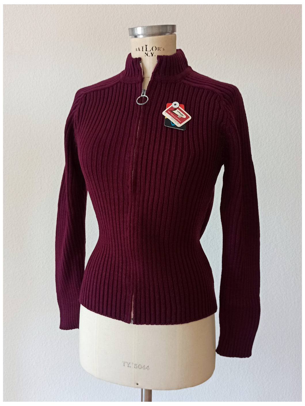 1960s - DEADSTOCK - MACAP, Spain - Mulberry Zipper Jacket