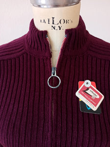 1960s - DEADSTOCK - MACAP, Spain - Mulberry Zipper Jacket