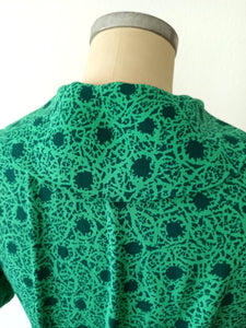 1940s - DAKO MODEN, Germany - Green Rayon Dress - W27 (68cm)