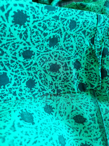1940s - DAKO MODEN, Germany - Green Rayon Dress - W27 (68cm)