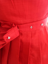 Cargar imagen en el visor de la galería, 1950s 1960s - Stunning Orange Red Dress - W26 (66cm)

