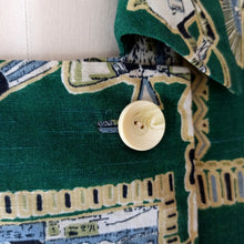 Cargar imagen en el visor de la galería, 1950s 1960s - Fabulous Green Egyptian Novelty Top
