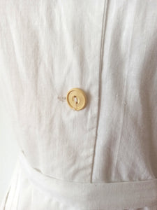 1940s - JD - Unworn - Beautiful White Cotton Dress - W30 (76cm)