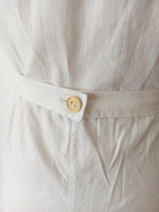 1940s - JD - Unworn - Beautiful White Cotton Dress - W30 (76cm)